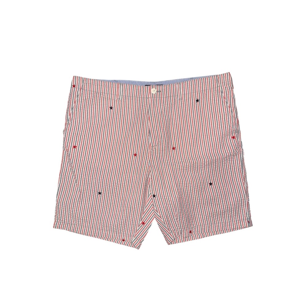 Tommy Hilfiger‎ Seersucker Striped Star Shorts America USA Patriotic 4th of July